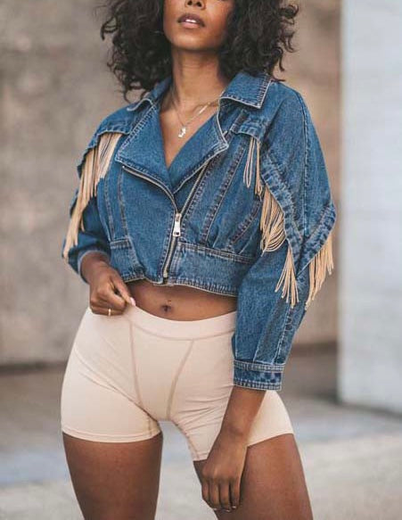 Denim Cropped Jacket