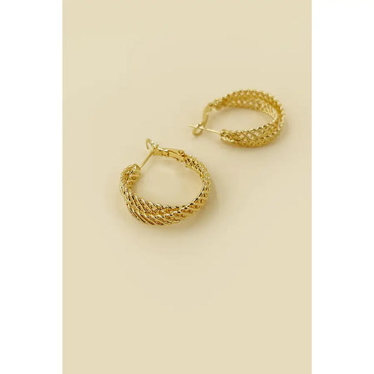 Take Me to Dinner Gold Hoops