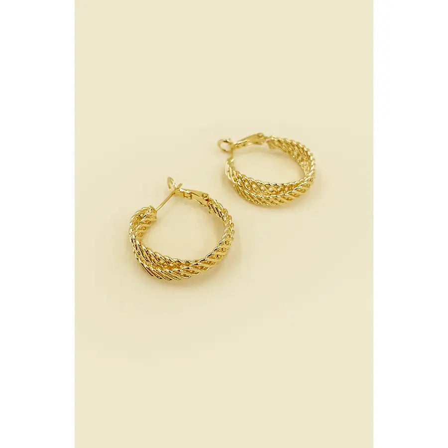 Take Me to Dinner Gold Hoops